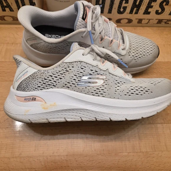 Skechers Arch Fit 2.0 Big League Sneakers Athletic Shoes Gray Womens US 8 - Picture 9 of 11